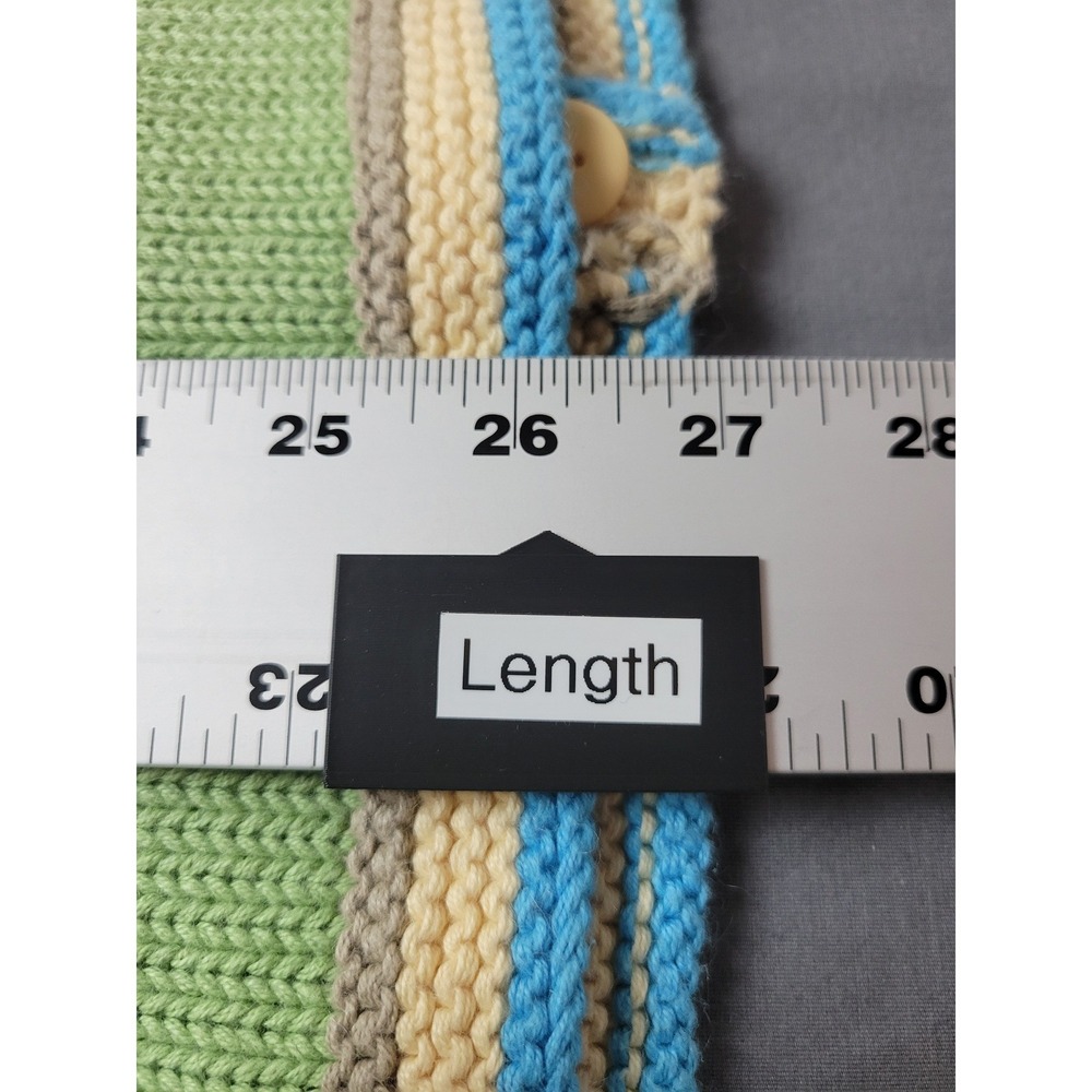 Storybook Knits Wolf Family Southwestern Fringe Cardigan Sweater Green Womens M - Picture 13 of 13